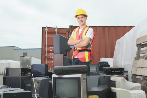 Organized workspace during furniture clearance service