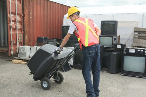 Team performing furniture removal with care and expertise